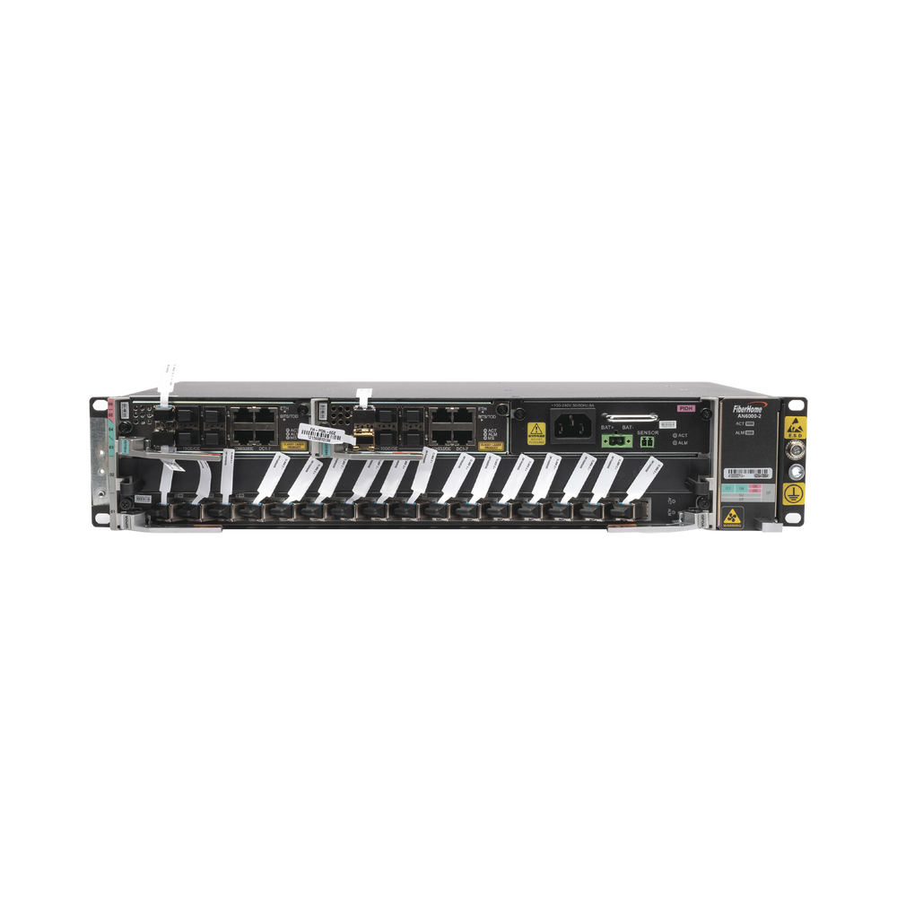 OLT Carrier Class Modular GPON, 2 Ranuras, Incluye 1 Tarjeta GPOA de 16 puertos GPON, 1 Fuente de CA, 2 UR, Gestión por UNM2000, CLI, Incluye Instalación de Software UNM2000, (Interoperabilidad con ONU´s de Terceros sin Costo)