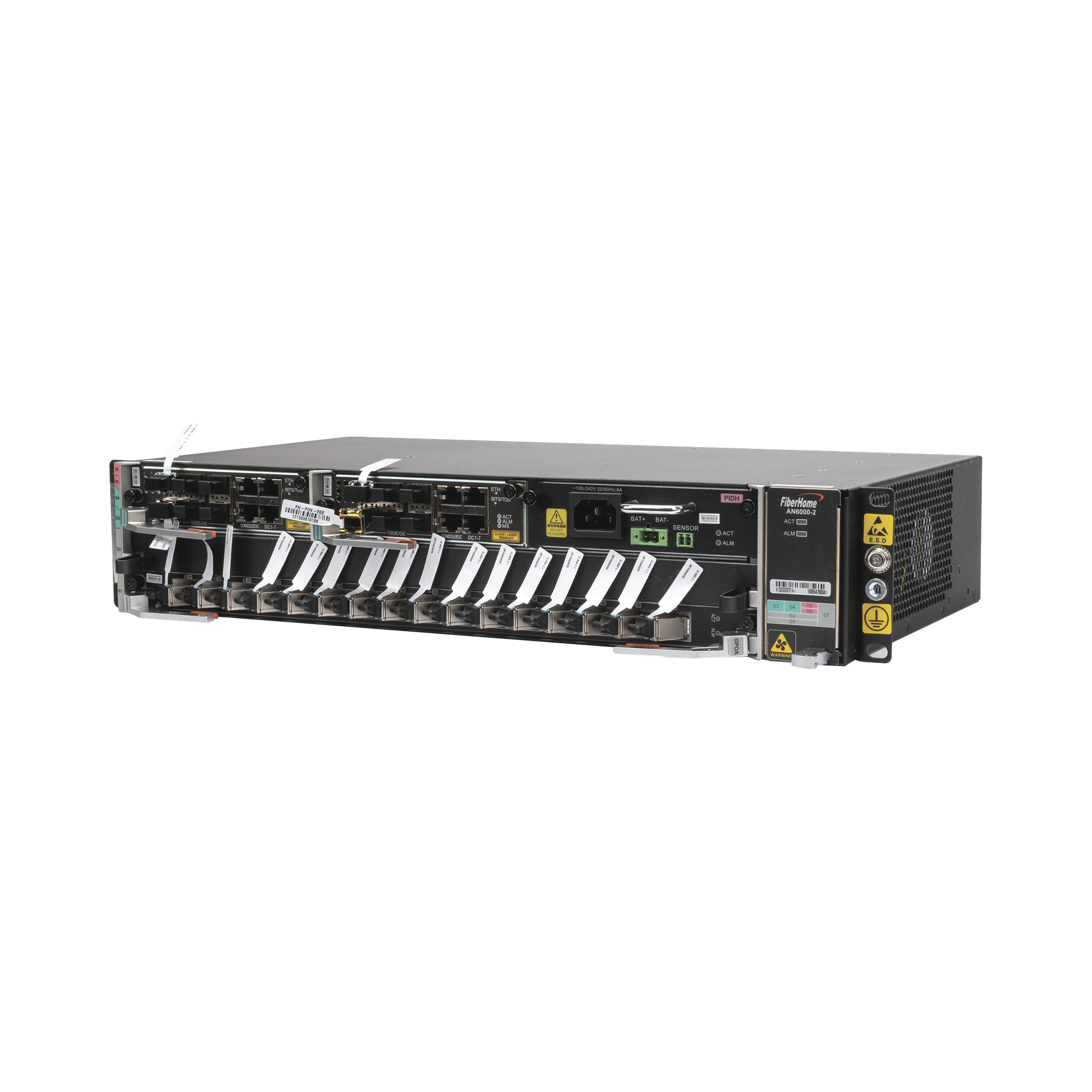 OLT Carrier Class Modular GPON, 2 Ranuras, Incluye 1 Tarjeta GPOA de 16 puertos GPON, 1 Fuente de CA, 2 UR, Gestión por UNM2000, CLI, Incluye Instalación de Software UNM2000, (Interoperabilidad con ONU´s de Terceros sin Costo)