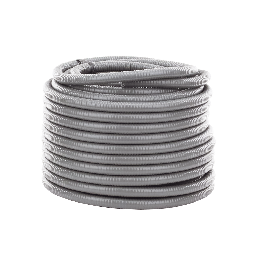 Tubo Flexible tipo Liquidtight de 3/4" (19 mm). Acero + PVC. Rollo de 50 Metros.