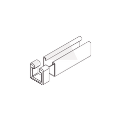 Tope Unicanal Muesca para Tornillo de  3/8" ( 9.5 mm ).
