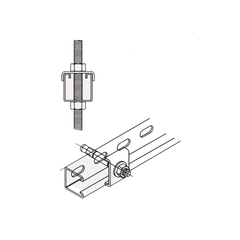 Tope Unicanal  "U" para Tornillo de  3/8" ( 9.5 mm ).
