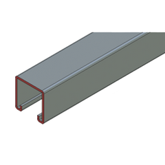 Herraje Cople Para Unicanal 4 X 4 cm de 4 Perforaciones.