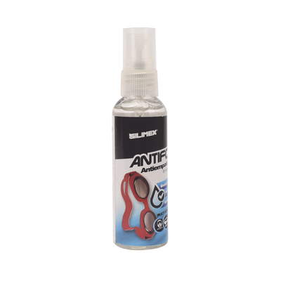 Antiempañante, ideal para eliminar problemas de empañamiento en googlees, mascaras, cascos, lentes, bote 60 ml