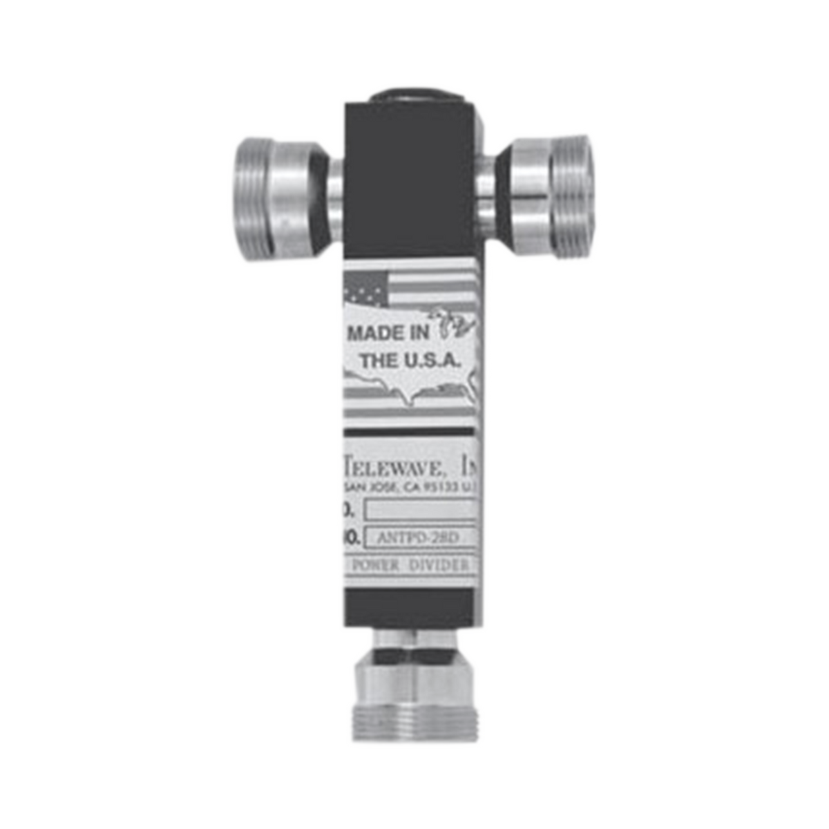 Divisor de Potencia de 3 vías, 350-600 MHz, 500 W, Conectores DIN 7-16 Hembra.