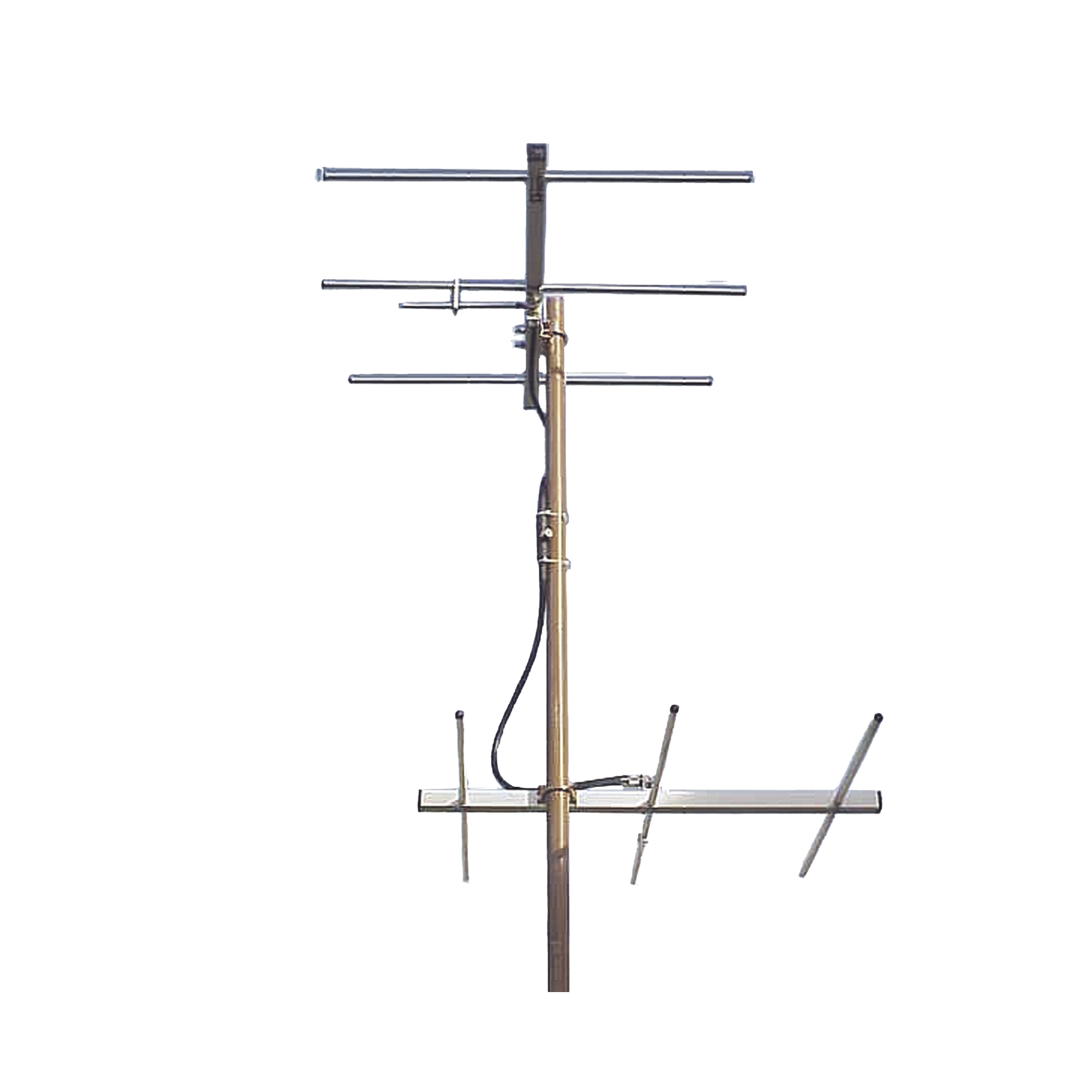 Juego de 2 Antenas Bi-direccionales de 3 elementos para TV, 3 dB, Canal 8