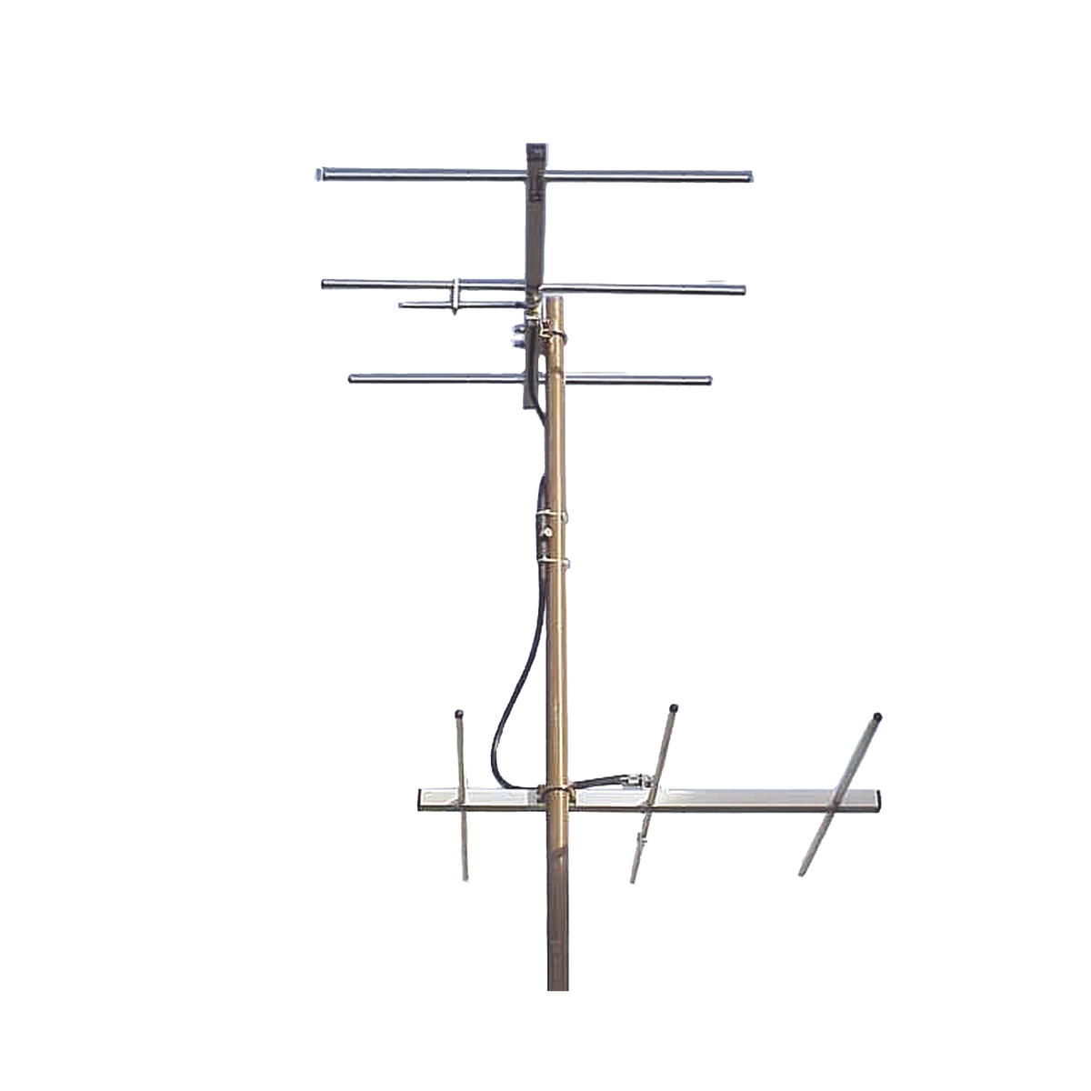 Juego de 2 Antenas Bi-direccionales de 3 elementos para TV, 3 dB, Canal 8