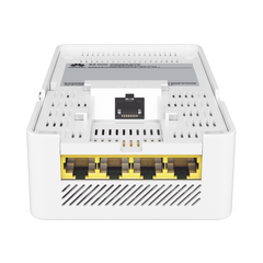 Punto de Acceso eKit Wi-Fi 6 para Pared / Hasta 128 Clientes / 2.9 Gbps / 1 Puerto Gigabit PoE in + 3 Puertos LAN Gigabit + 1 Puerto LAN PoE out / Smart Antenna 20% más cobertura / Libre de Licenciamiento