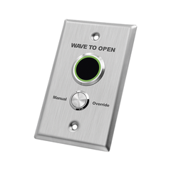 Botón de Salida Doble con Aro Iluminado/ IP65 / Diseño Estético / Temporizador y Distancia Ajustable / Botón Sin Contacto y Botón de Contacto en uno solo