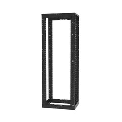 Rack de Cuatro Postes Estándar de 19", Rieles Roscados #12-24, Profundidad Ajustable de 23 a 42 in, 45 Unidades de Rack, Color Negro