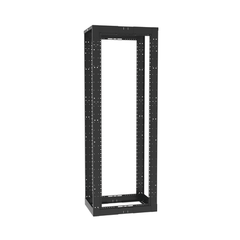 Rack de Cuatro Postes Estándar de 19", Rieles Roscados #12-24, Profundidad Ajustable de 23 a 42 in, 45 Unidades de Rack, Color Negro