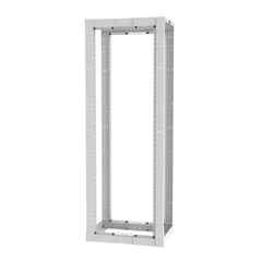 Rack de Cuatro Postes Estándar de 19", Rieles Roscados #12-24, Profundidad Ajustable de 23 a 42 in, 45 Unidades de Rack, Color Blanco