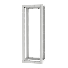 Rack de Cuatro Postes Estándar de 19", Rieles Roscados #12-24, Profundidad Ajustable de 23 a 42 in, 45 Unidades de Rack, Color Blanco