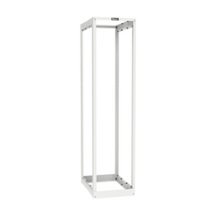 Rack de Cuatro Postes Estándar de 19", Rieles Roscados #12-24, Profundidad Ajustable de 23 a 42 in, 45 Unidades de Rack, Color Blanco