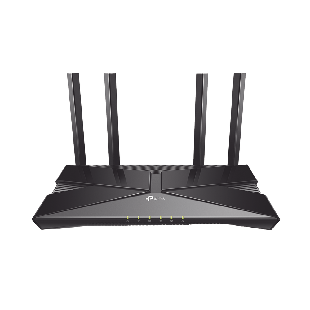 Router WiFi 6 doble banda AX 1800 Mbps /  MU-MIMO y OFDMA / 1 Puerto WAN 10/100/1000 Mbps / 4 Puertos LAN 10/100/1000 Mbps / 4 Potentes Antenas / Compatible con EasyMESH