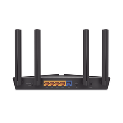 Router WiFi 6 doble banda AX 1800 Mbps /  MU-MIMO y OFDMA / 1 Puerto WAN 10/100/1000 Mbps / 4 Puertos LAN 10/100/1000 Mbps / 4 Potentes Antenas / Compatible con EasyMESH