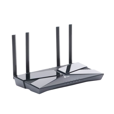 Router WiFi 6 doble banda AX 3000 Mbps /  MU-MIMO y OFDMA / 1 Puerto WAN 10/100/1000 Mbps / 4 Puertos LAN 10/100/1000 Mbps / 4 Potentes Antenas.
