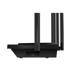 Router WiFi 6 Doble Banda / AX5400 MU-MIMO 4X4 y OFDMA / 1 puerto WAN 10/100/1000 Mbps / 4 puertos LAN 10/100/1000 Mbps / 1 puerto USB 3.0 /  6 potentes antenas / Administración App (Tether) o Página web / Protección HomeShield