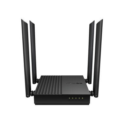 Router Inalámbrico AC 1200 / Doble Banda MU-MIMO / 1 puerto WAN 10/100/1000 Mbps / 4 puertos LAN 10/100/1000 Mbps / Compatible con EasyMesh / Administración Web o App Tether