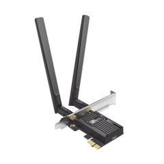 Adaptador PCIe inalámbrico doble banda AX3000 Mbps / Seguridad Inalámbrica WPA3 /Antena de alta ganancia / Tecnología MU-MUMO 2X2 / Soporte de perfil bajo y Altura completa / Bluetooth 5.2