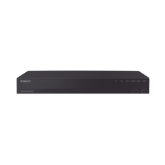 NVR 16 canales grabacion hasta 8MP / H.265 / P2P Wisenet / 16 puertos PoE Plug and Play / 80 Mbps para grabacion.