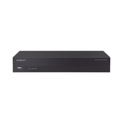 NVR 4 canales grabacion hasta 8MP / H.265, H.264 / P2P Wisenet / 4 puertos PoE Plug and play / soporta 1 disco duro (no incluido).