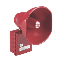 Altavoz amplificado, 30 Watts, Aprobado por CSFM y Listado contra incendios UL, 24 VCD, Color Rojo