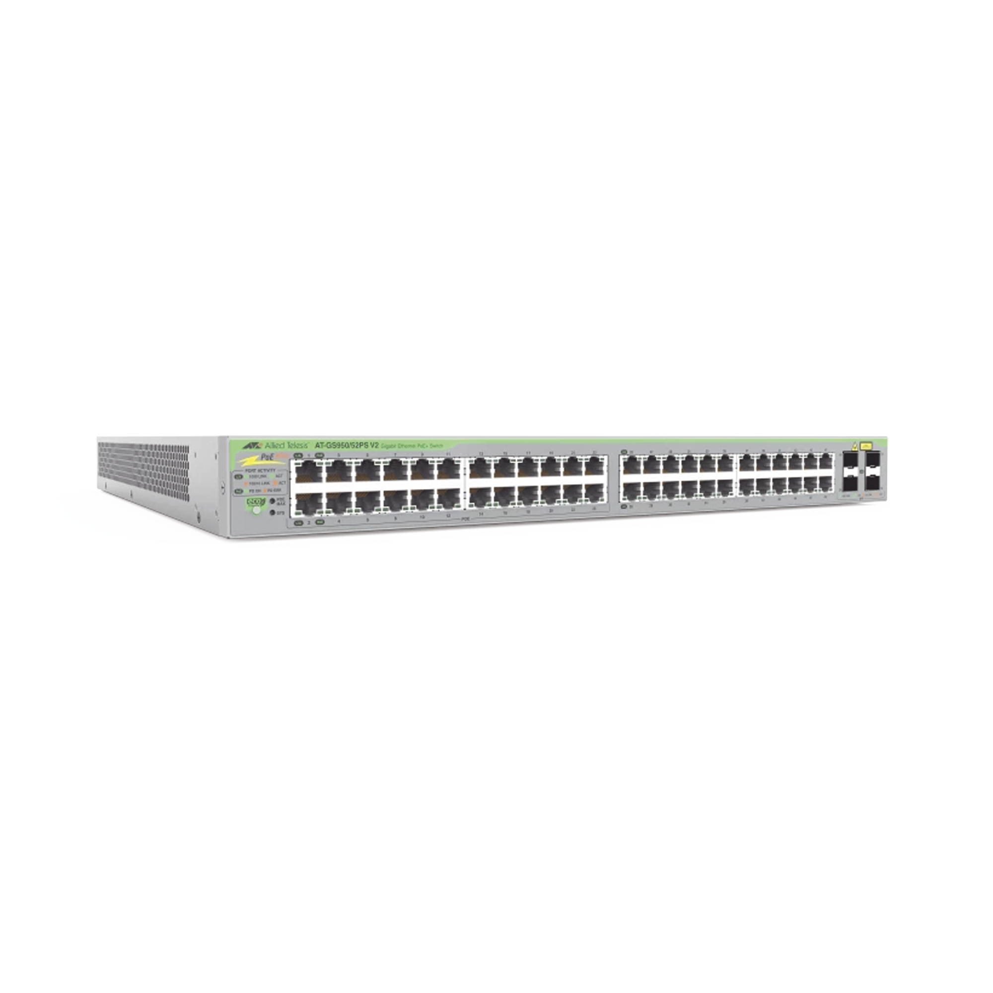 Gigabit webSmart switch, 48 Puertos Totales, 24c/PoE+ 10/100/1000T, 4 Puertos SFP