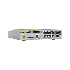 Switch PoE+ Administrable CentreCOM GS970M, Capa 3 de 8 Puertos 10/100/1000 Mbps + 2 SFP Gigabit, 124 W