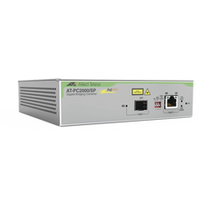 Convertidor de medios Gigabit Ethernet PoE+ a fibra óptica con puerto SFP Gigabit, la distancia y tipo de fibra óptica depende del transceptor
