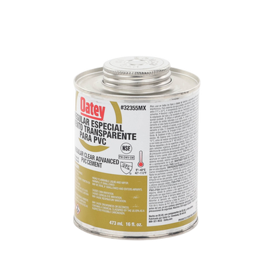 Pegamento / Cemento Claro de 473 ml para Tubo Conduit PVC Pesado.