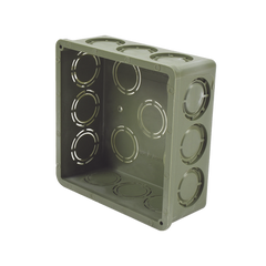 Caja Cuadrada  de 1/2" - 3/4" para PVC Conduti Pesado.
