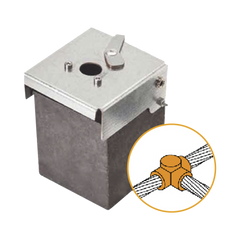 Molde de Grafito Horizontal Unión en T / Cable 2/0 AWG (70 mm²) / 70 Soldaduras / Acero Electrogalvanizado / Normativa UNE 21186