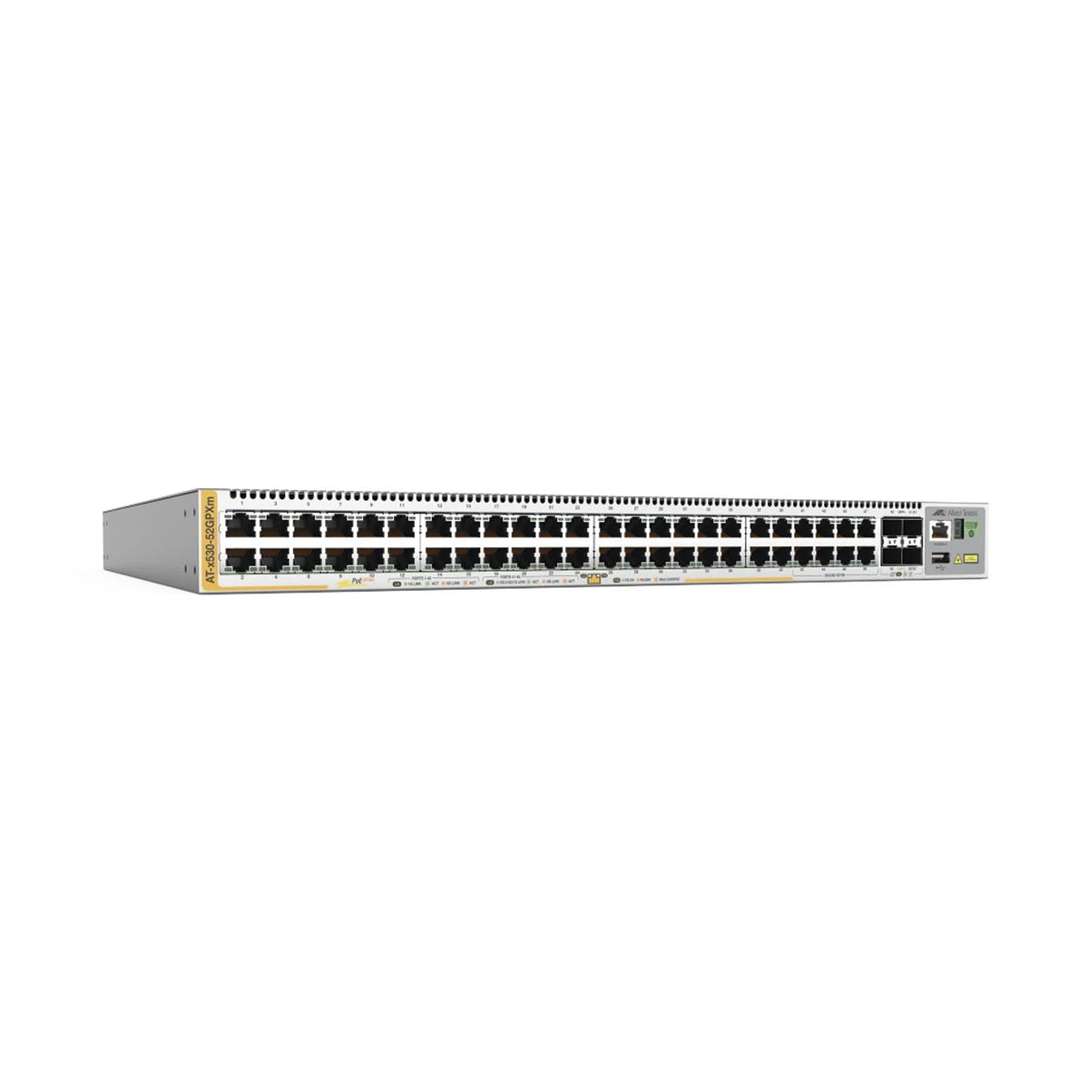 Switch PoE+ Stackeable Capa 3, 40 x 10/100/1000 Mbps + 8 x 100M/1/2.5/5G Multigigabit, 4 x SFP+ 10 G, hasta 720 W, fuente redundante
