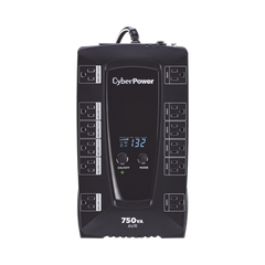 UPS de 750 VA/450 W, Topología Línea Interactiva, Entrada 120 Vca NEMA 5-15P, Tipo Gabinete Compacto, Con 12 Tomas NEMA 5-15R