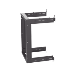 Rack PanZone® de Montaje en Pared, de 19in, Profundidad Ajustable, Rieles Numerados y Roscados #12-24, 18 UR, Color Negro