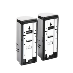 Barrera fotoelectrica de 100 metros con la mejor tecnologia de deteccion de patrones para reducir falsas alarmas / Alámbrico / 2 rayos / compatible con cualquier panel de alarma