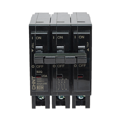 MCB - Interruptor Termomagnético Enchufable, Serie: B2Q, 3P, 40A, 240V  (SKU:1002299)