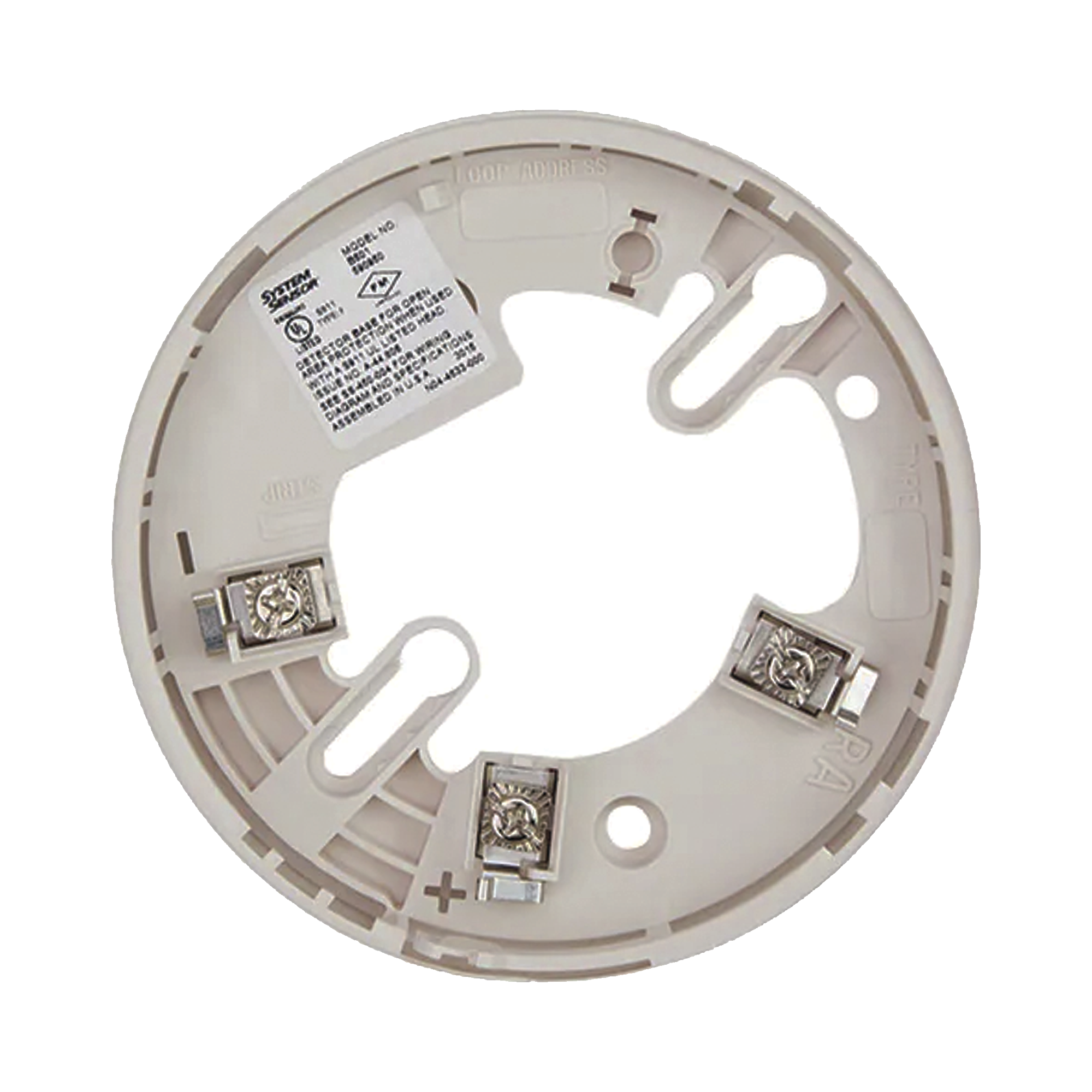Base de 4 Pulgadas / Para detectores Notifier, Farenhyt, Silent Knight y Fire-Lite / Color Marfil