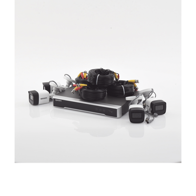 Kit TURBOHD 5 Megapixel / DVR 4 Canales / 4 Cámaras de 5 Megapixel con Micrófono Integrado / 4 Cables 18 Metros / Fuente de Poder Profesional
