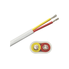 Rollo de cable plano grado marino calibre 12, de 2 conductores (rojo y amarillo) de 100 pies (30.48 m).