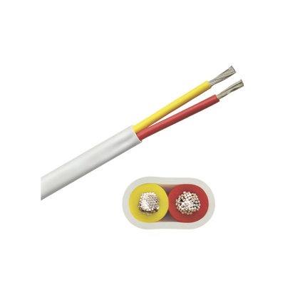 Rollo de cable plano grado marino calibre 12, de 2 conductores (rojo y amarillo) de 500 pies (152.4 m).