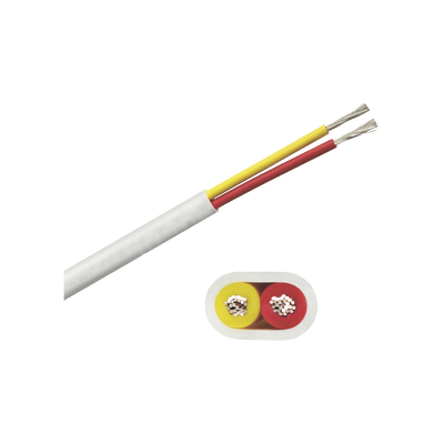 Rollo de cable plano grado marino calibre 16, de 2 conductores (rojo y amarillo) de 100 pies (30.48 m).