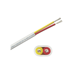 Rollo de cable plano grado marino calibre 16,  de 2 conductores (rojo y amarillo) de 250 pies (76.2 m).