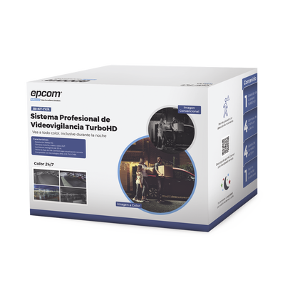 Kit TurboHD 1080p / DVR 8 Canales / 8 Cámaras Bala ColorVu con Microfono Integrado / Fuente de Poder / Accesorios de Instalación
