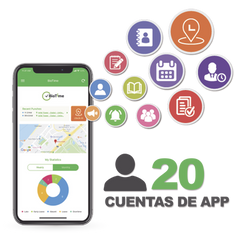 Licencia para realizar checadas de asistencia desde Smartphone (APP) con envío de fotografía y ubicación por GPS / Compatible con BIOTIMEPRO / Licencia para 20 usuarios