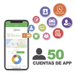 Licencia para realizar checadas de asistencia desde Smartphone (APP) con envío de fotografía y ubicación por GPS / Compatible con BIOTIMEPRO / Licencia para 50 usuario