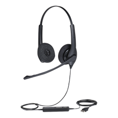 Jabra Biz 1500 Duo, auricular profesional con cancelación de ruido, ideal para contact center con conexión USB (1559-0159)