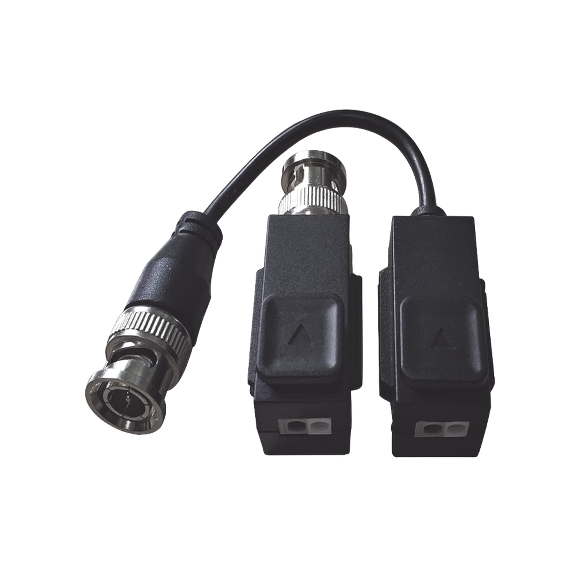 Kit de Transceptor (Balluns) TURBOHD con Boton Push / Hasta 8 MP (4K) / 100% Cobre / Soporta HD-TVI / AHD / CVI / CVBS / Audio por Coaxitron / Datos para Menu de Configurar de Cámaras