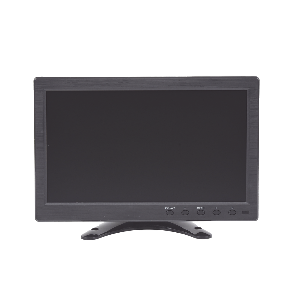 Monitor 10.1" TFT-LCD ideal para colocar en vehículos o DVR/NVR. Entradas de video HDMI, VGA y RCA (CVBS)