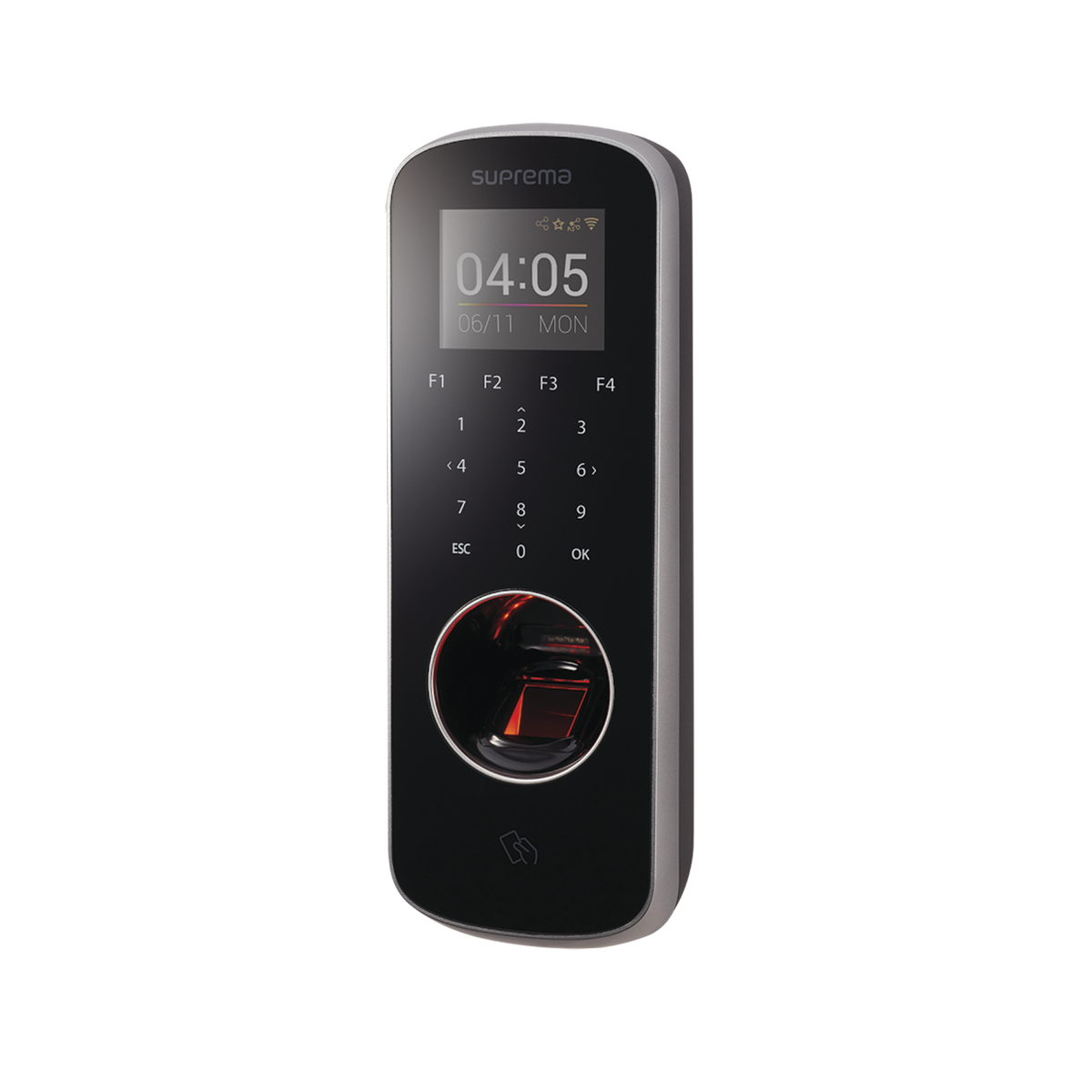 BioStation L2 Lector de Huella Delgado con Teclado Touch y  Lector 13.56 MHz MIFARE®/ NFC /DESFire/DESFire EV1/ Felica